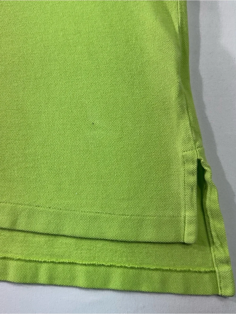 POLO by Ralph Lauren Men’s 100% Cotton, Solid Lime Green w/Orange Logo, 2XLT